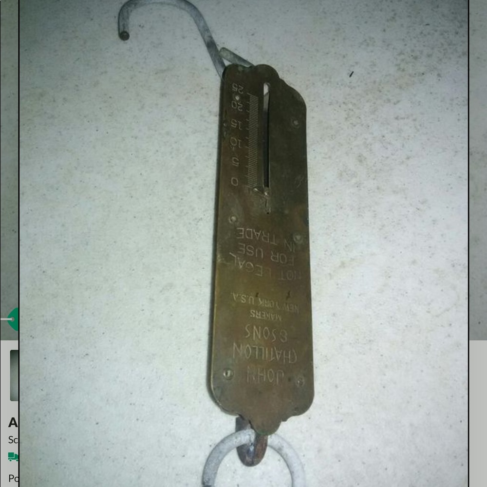 Antique 25lb weight scale metal